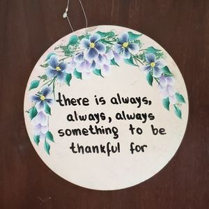 Thankful plaque